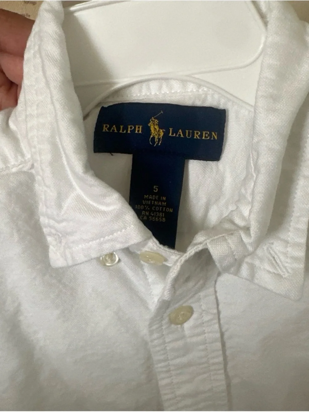 Ralph Lauren White Men's Button-Down Shirt with Pony Logo